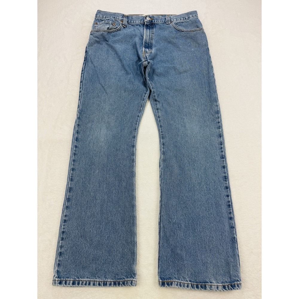 Levi's 517 Jeans Men's 38x32 Blue Bootcut  Denim Cowboy Distressed Faded Western